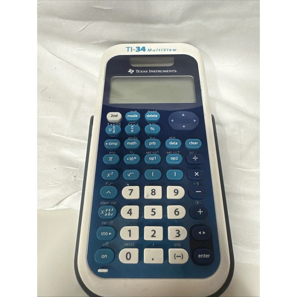 TI-34‎ Multiview Calculator - COMPLETELY FUNCTIONAL w/ Cover